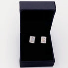 Baguette Cut Moissanite VVS D Stud Earrings .925 Sterling Silver White Gold 4x6MM (1.60 Carats) HipHopBling