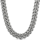 Baguette CZ 17MM Cuban Rhodium Bling Chain 16" HipHopBling