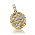 Baguette CZ Oval Bling Bling Pendant in Gold HipHopBling