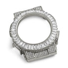 Baguette CZ Rhodium Bezel Case for Casio G Shock GA100 HipHopBling