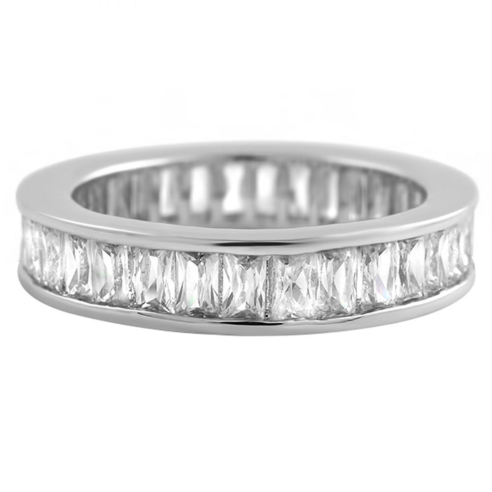 Baguette Eternity CZ Channel Set Bling Bling Ring 6 HipHopBling