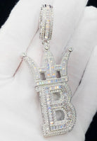 Baguette Hip Hop Bling Logo Pendant Yellow Gold HipHopBling