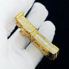 Baguette Hip Hop Bling Logo Pendant Yellow Gold HipHopBling