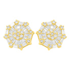 Baguette Octa Diamond Earrings .38cttw 10K Yellow Gold HipHopBling