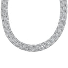 Baguette Oyster Bling Bling CZ Iced Out Chain White Gold 18" HipHopBling