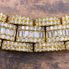 Baguette Oyster Bling Bling CZ Iced Out Chain Yellow Gold 18" HipHopBling