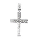 Baguette Row Cross Diamond Pendant 1.46cttw 10K Yellow or White Gold 10K White Gold HipHopBling