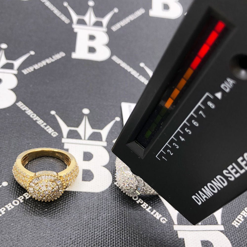 Baguette Sunburst Diamond Ring 2.18cttw 10K Gold 10K Yellow Gold HipHopBling