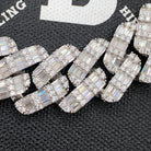 Baguette Thick Cuban Moissanite Bracelet Iced Out .925 Sterling Silver 8" Bracelet HipHopBling