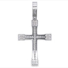 Baller Cross Baguette VVS Moissanite Pendant .925 Sterling Silver HipHopBling