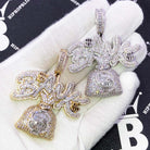 Bank Money Bag Baguette VVS CZ Hip Hop Iced Out Pendant Yellow Gold HipHopBling