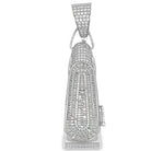 Barber Clippers Baguette VVS Moissanite Pendant 5.23cttw .925 Sterling Silver HipHopBling