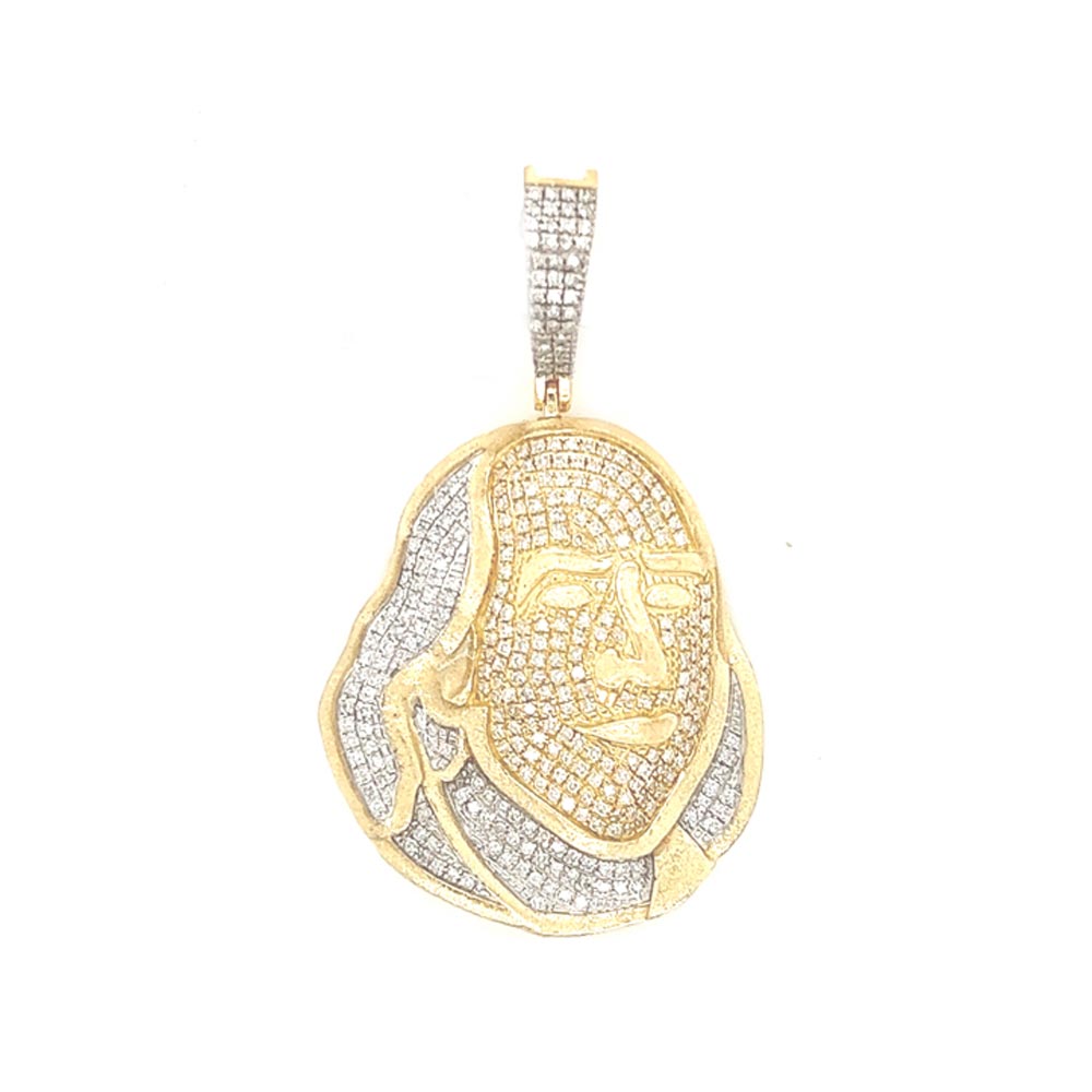 Ben Franklin .70cttw Diamond Pendant 10K Yellow Gold HipHopBling