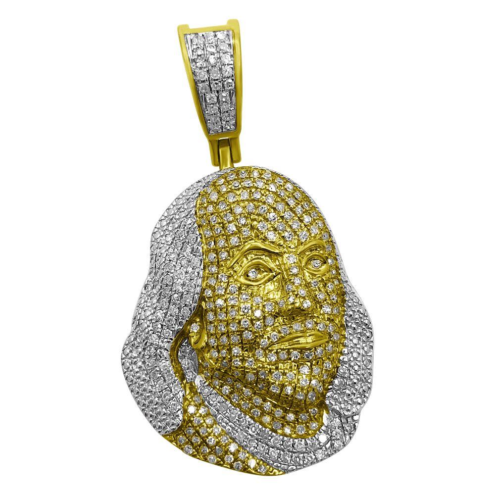 Ben Franklin Diamond Pendant .62cttw 10K Yellow Gold HipHopBling
