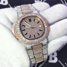 Best Quality Modern CZ Stainless Steel Watch Bling Bling 2 Tone Rose Gold HipHopBling