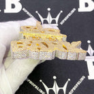 Big Bank $ CZ Hip Hop Bling Iced Out Pendant White Gold HipHopBling