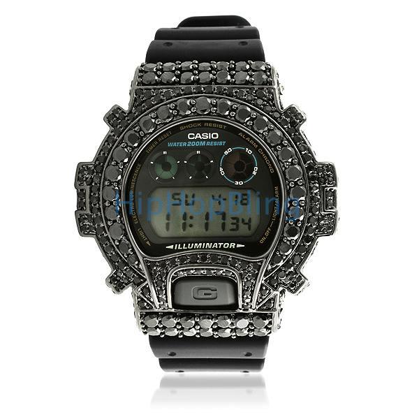 Big Boy Custom Black G Shock Watch DW6900 HipHopBling