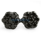 Big Cluster 3D Black CZ Bling Bling Earrings HipHopBling