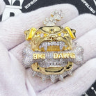 Big Dawg Bulldog VVS CZ Hip Hop Bling Iced Out Pendant Yellow Gold HipHopBling