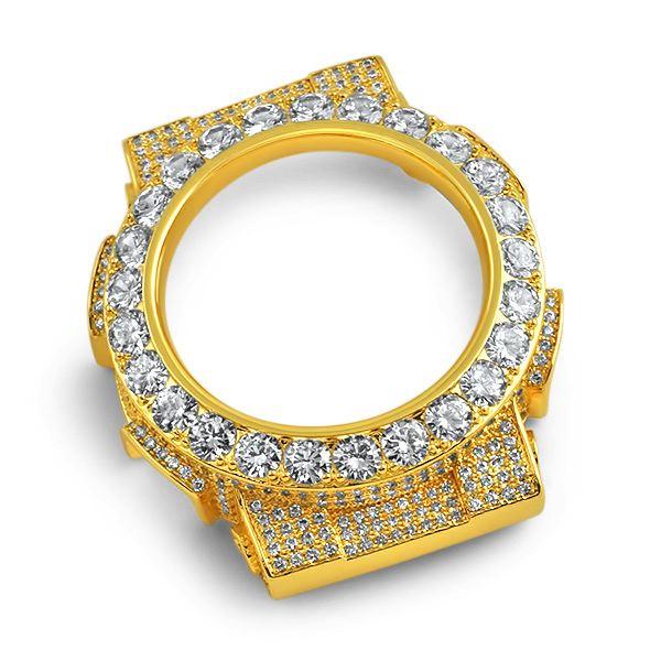 Big Rocks CZ Gold Bezel for Casio G Shock GA100 HipHopBling