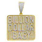 Billion Dollar Baby VVS CZ Hip Hop Iced Out Pendant Yellow Gold HipHopBling