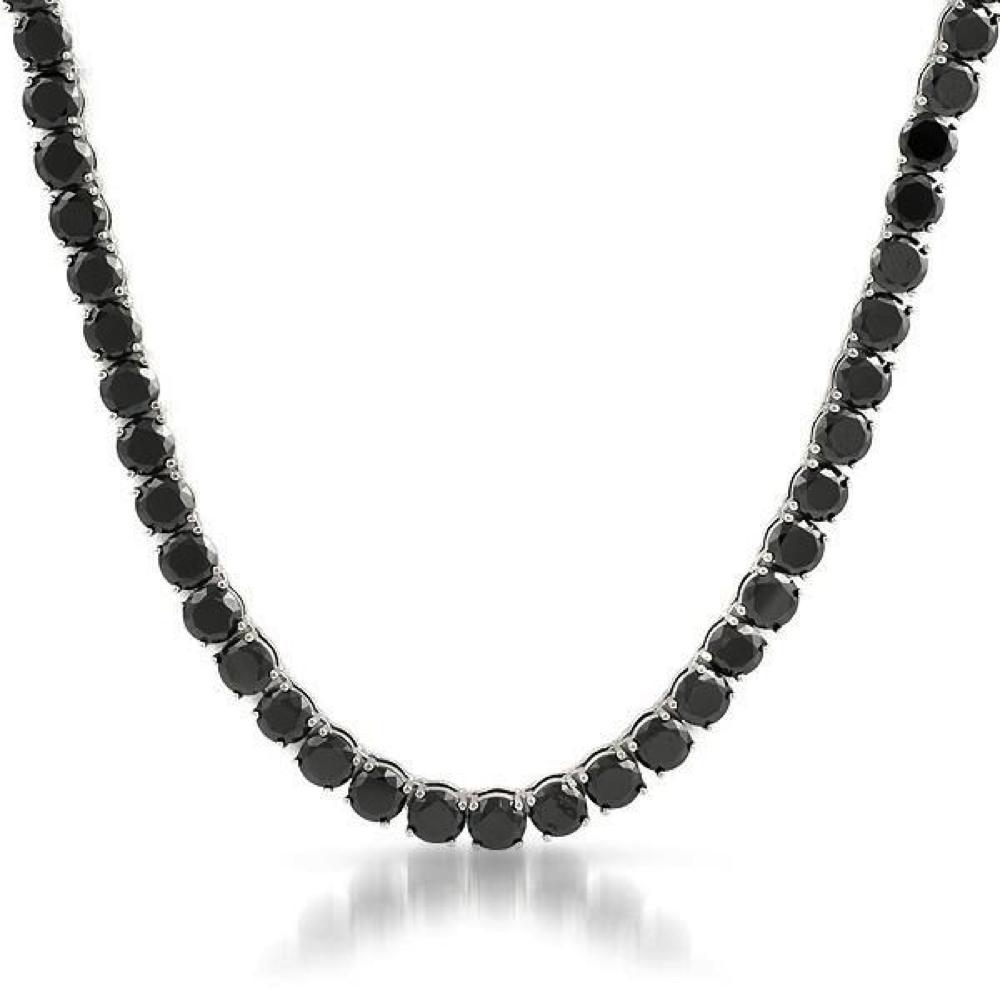 Black 6MM CZ Stainless Steel Bling Tennis Chain 20" HipHopBling