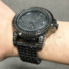 Black All Bling Bling Custom Watch Iced Out Band 7" HipHopBling