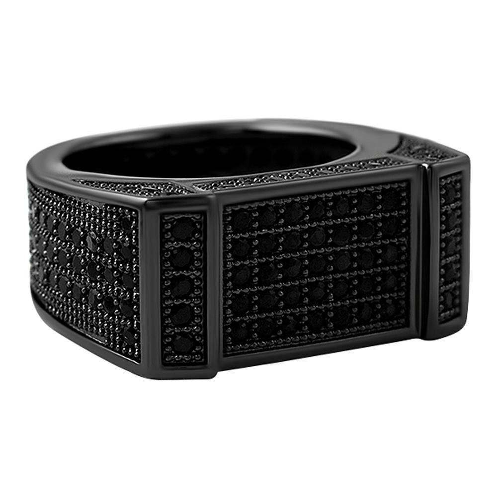 Black Bar CZ Bling Bling Ring 7 HipHopBling