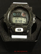 Black Bling Bling CZ G Shock White Watch DW6900 HipHopBling
