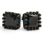 Black Crown Princess Cut CZ Earrings HipHopBling