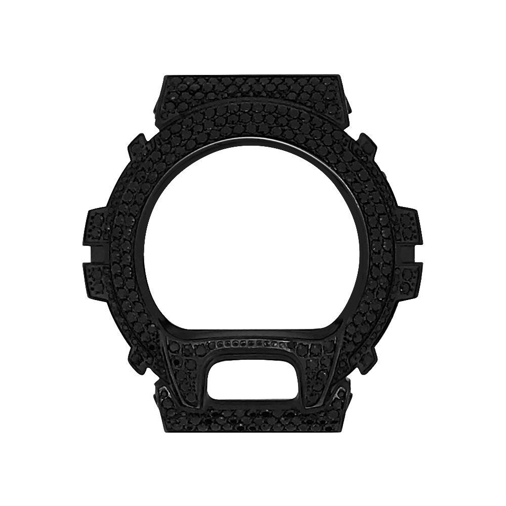 Black CZ Stainless Steel Bezel Case For Casio G Shock DW6900 HipHopBling