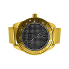 Black Dial Sporty Gold Mesh Band Fashion Watch HipHopBling