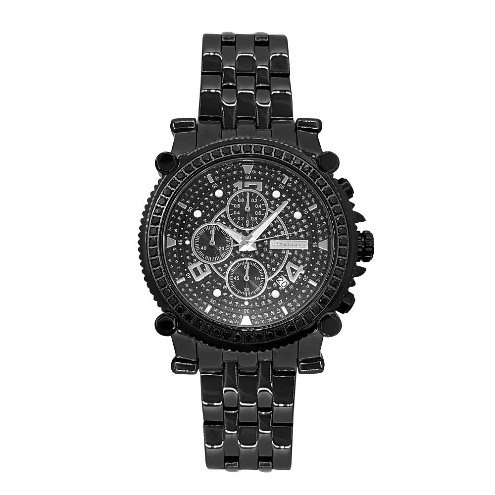 Black Diamond Chronograph 2.25 Carat Diamond Watch JoJino HipHopBling