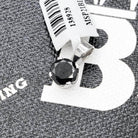 Black Diamond Stud 1.06cttw Pendant .925 Silver HipHopBling