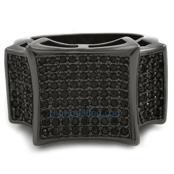 Black Kite Bling Bling CZ Micro Pave Ring 7 HipHopBling