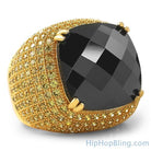 Black Rose Cut CZ Lemonade Micro Pave Ring 7 HipHopBling