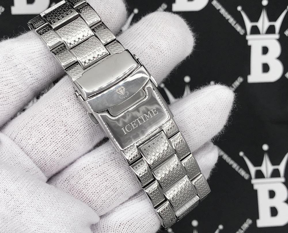 Bling 2 Row .50cttw Diamond Hip Hop Watch IceTime HipHopBling