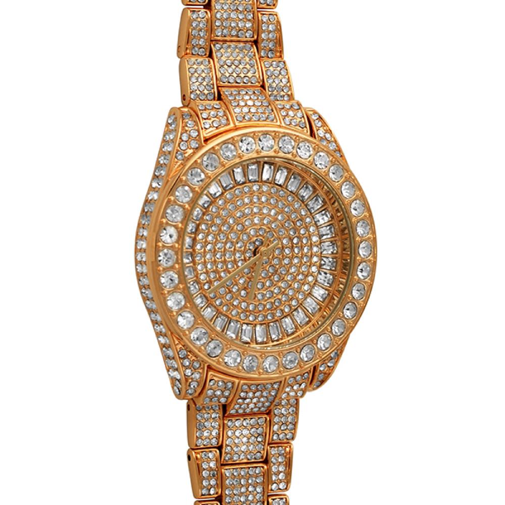 Bling Bling 41MM Rose Gold Fully Iced Watch HipHopBling