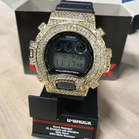 Bling Bling Custom Casio G Shock Watch Gold HipHopBling