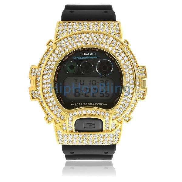 Bling Bling Custom Casio G Shock Watch Gold HipHopBling