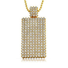 Bling Bling Dog Tag CZ Icey Gold Pendant HipHopBling