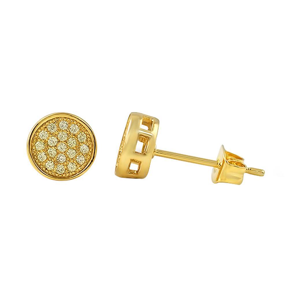 Bling Bling Earrings Small CZ Circle HipHopBling