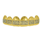 Bling Bling Grillz Gold Teeth Top Triple Row HipHopBling