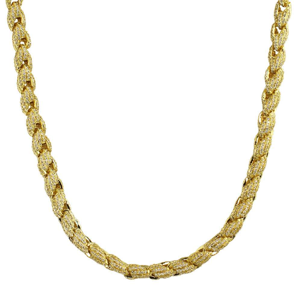 Bling Bling Rope Chain 8MM In Gold 22" HipHopBling
