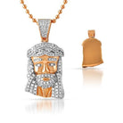 Bling Bling Rose Gold Micro Jesus Pendant Amazing HipHopBling