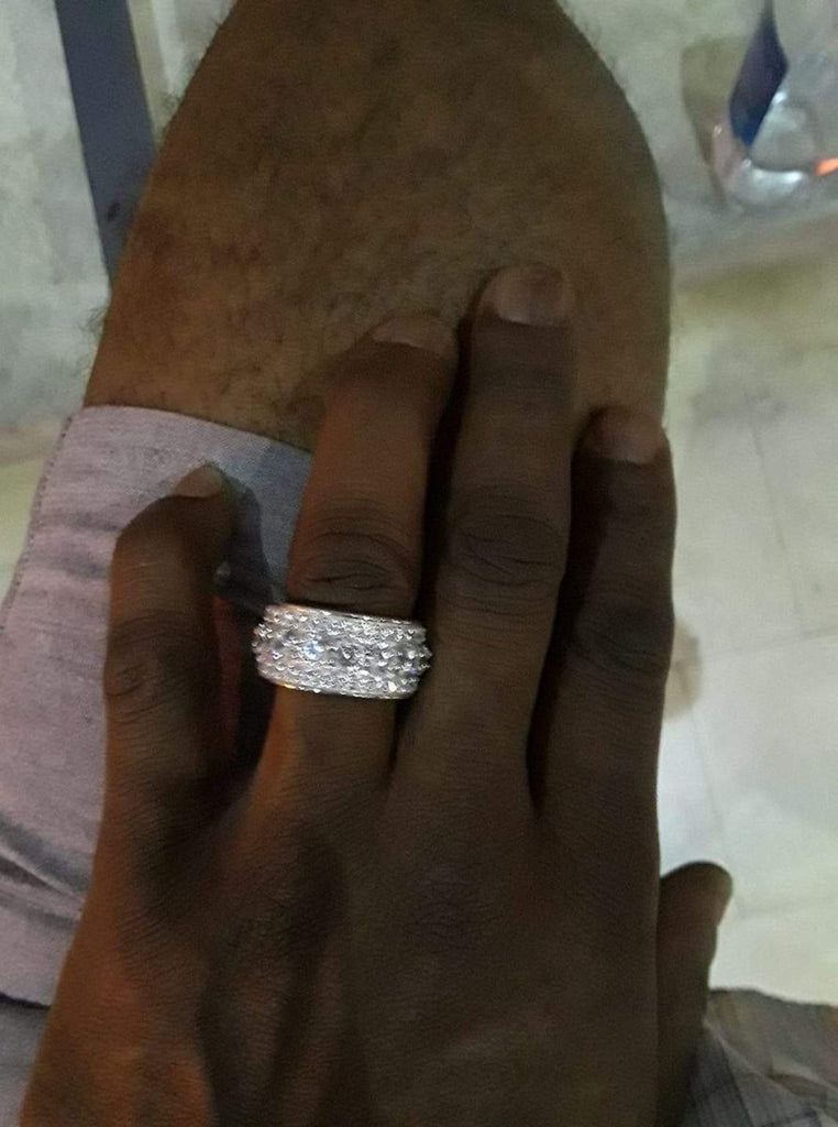 Bling Bling Royal 360 Eternity Band Rhodium CZ Ring 7 HipHopBling