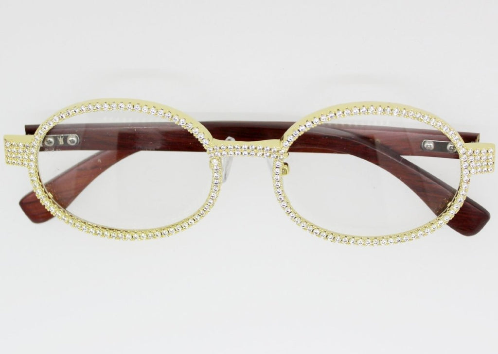 Bling Bling Sunglasses CZ Frames Gold HipHopBling