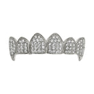 Bling Bling Vampire Fang Grillz CZ Silver Top Teeth HipHopBling