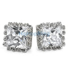 Bling Crown Princess Cut CZ Earrings HipHopBling