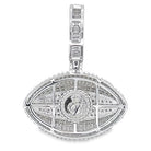 Blue Eye VVS Moissanite Pendant 2.51cttw .925 Sterling Silver HipHopBling